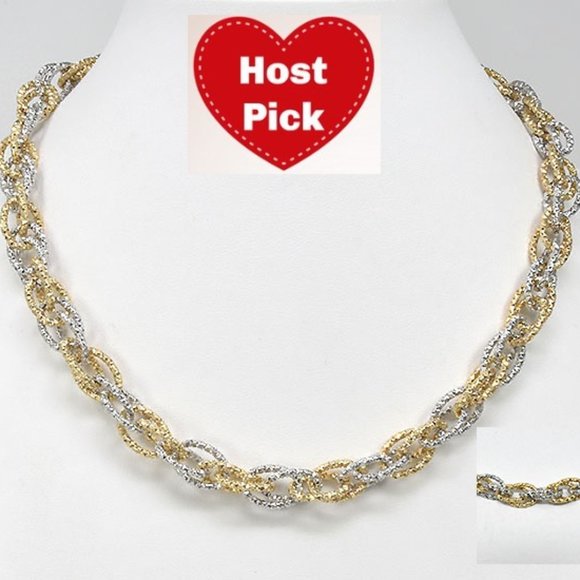 Gold and Silver Double Link Chain - Picture 3 of 6